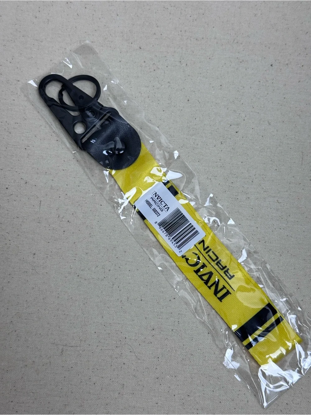 Invicta Racing Yellow and Black Keychain NWT